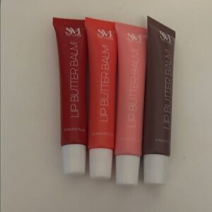 SM Lip Butter Balm Set - Scarlet, Blush, Coral, Mocha